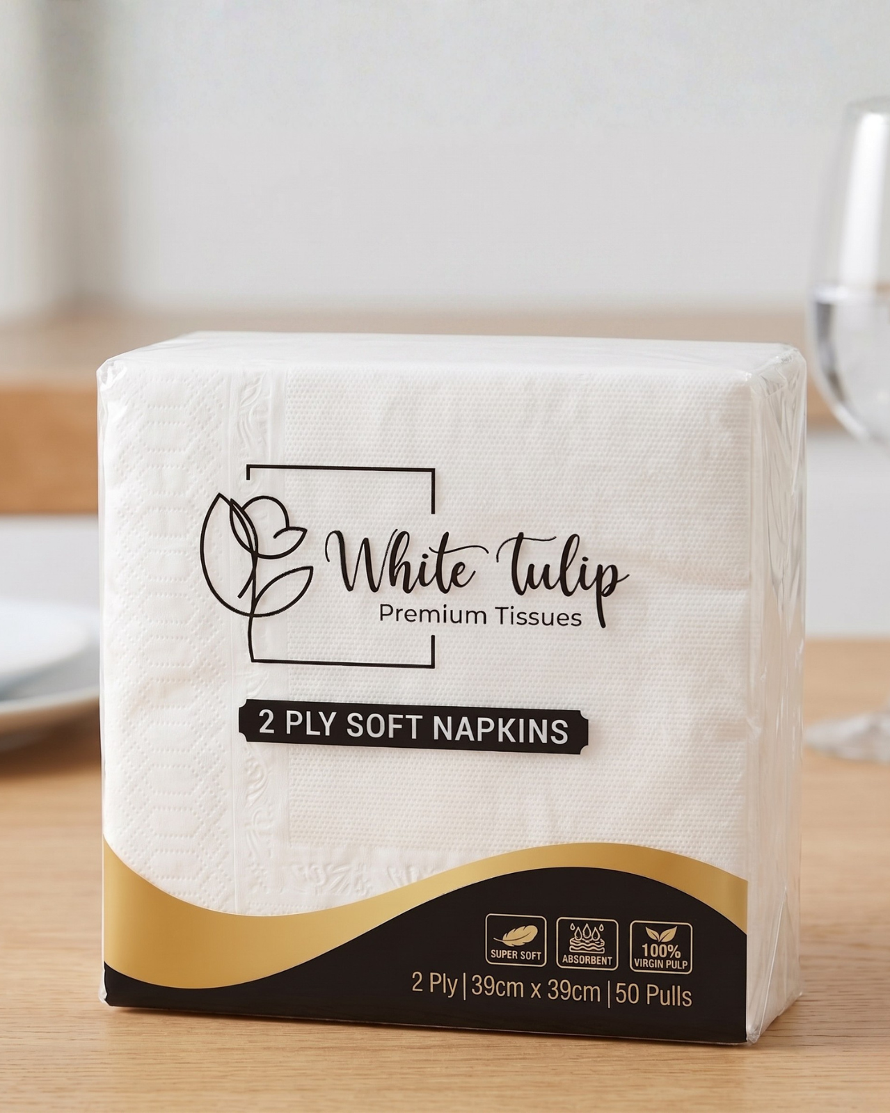 2 PLY Large Dinner Napkins - 50 pulls