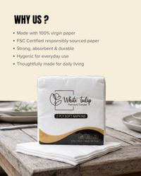 2 PLY Large Dinner Napkins - 50 pulls